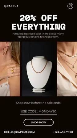 Fashion Jewerly Necklace Sale Promotion Instagram Story