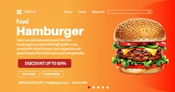 Hamburger Menu Landing Page Website