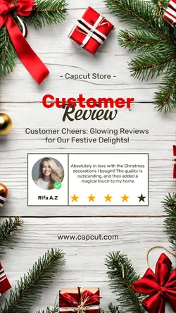 Christmas Customer Review Card Social Media Story