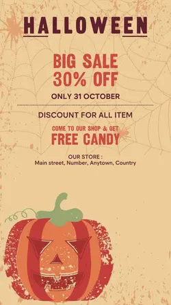 halloween item promotion instagram story