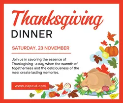 Thanksgiving Dinner Facebook Post