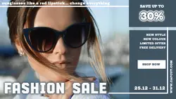 Fashion Sunglasses Promo Page