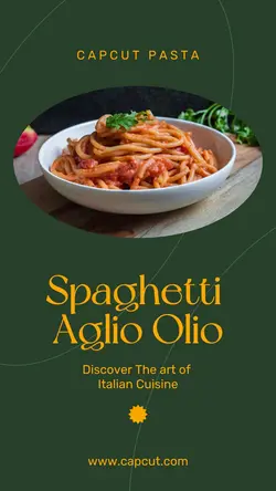 Dark Green Pasta Promotion Instagram Story