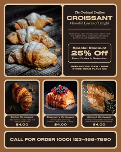 croissant store menu instagram post