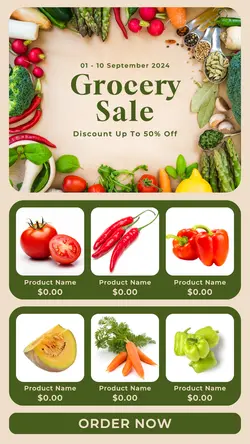 grocery sale promotion instagram story