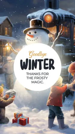 January Track Goodbye Winter Instagram Story