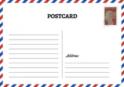 Non-Marketing Postcard White Simple