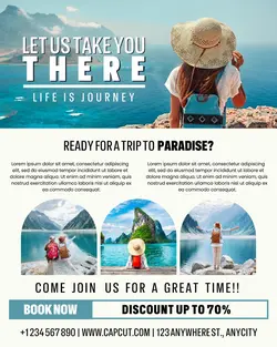 Flyer Trip to Paradise Instagram Post