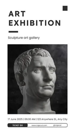 Art Exhibition Modern Minimalist Instagram Story