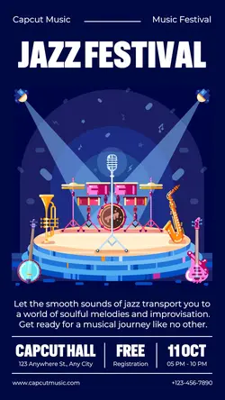 Jazz Music Festival Promotion Instagram Story
