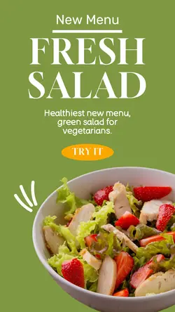 Food and Beverage Fresh Salad Sell Instagram Story Post
