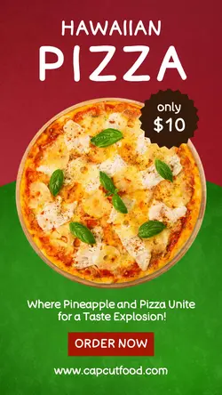 Hawaiian Pizza Promotion Instagram Story