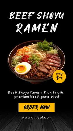 Beef Shoyu Ramen Instagram Story