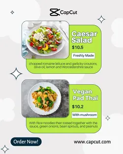 Food and Beverage Vegetarian Vegan Business Instagram Portrait Promotion