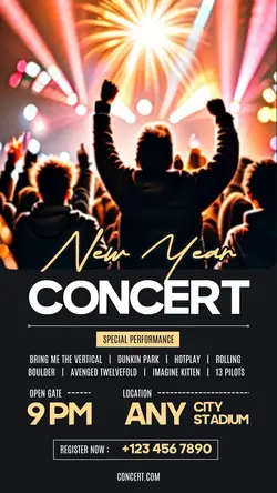 New Year Concert Event Poster Instagram Story