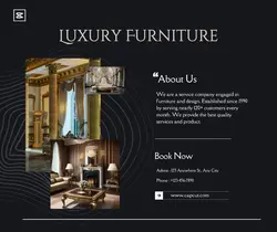 Furniture black and gold facebook post