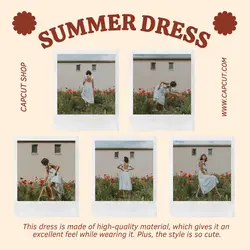 Fashion Summer Dress Product Instagram Post