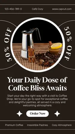 Food coffee promotion instagram story