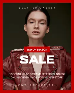 Red Minimalist Fashion Sale Instagram Post