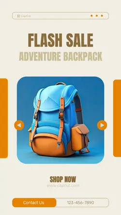 Fashion Backpack Sale Instagram Story