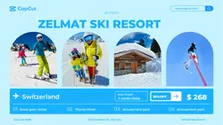 Tourism Promotion skiing show simple style