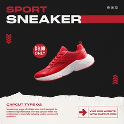 fashion sneaker promotion instagram post