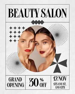 Beauty Salon Grand Opening Poster
