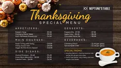 Special Menu Thanksgiving Elegan Style