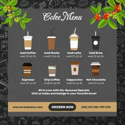 Coffee Menu Instagram post