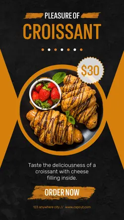 Food and Beverage Croissant Menu Promotion Tiktok
