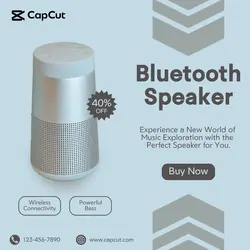 Bluetooth Speaker Instagram Post Gray