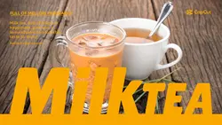 Foods & Beverage Product display Share Milk Tea Stylized