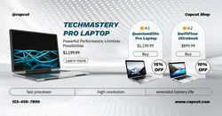 Electronic Laptop Product Display Facebook App Ad