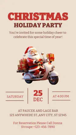 Christmas Holiday Party Instagram Story