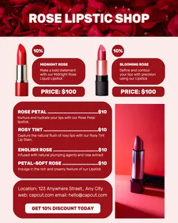 Beauty Rose Lipstick Shop Display