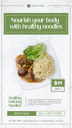 Food & Beverage Healthy Noodles Minimalist Promo