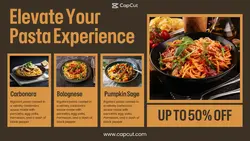 Pasta Menu Promotion YouTube Thumbnail