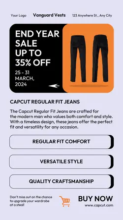 Fashion Industry Jeans Sale Instagram Story