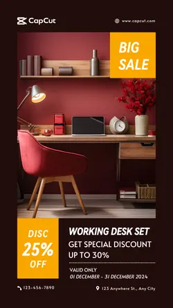 Working Desk Set Promotion Instagram Story