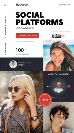 Entertainment Social platforms Display Modern