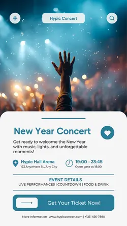 New Year Concert Ticket Promotion Instagram Story