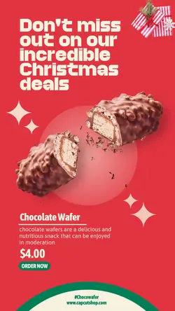 Chocolate wafer christmas sale instagram story