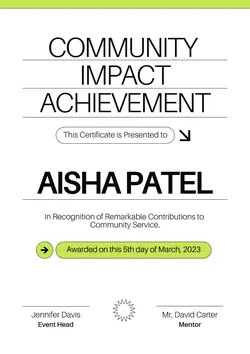 Non-Marketing Award Certificate White Minimalist