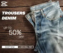 Trousers Denim Fashion Industry Sales Promotion Facebook Post