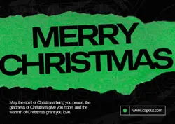 Non-Marketing Merry Christmas Card Black Minimalis