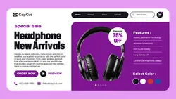 Headphone New Arrivals Promotion Website