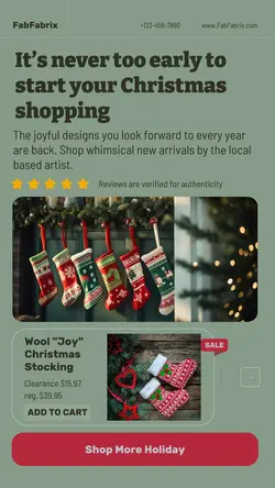 Christmas Stocking Sale Promotion Instagram Story