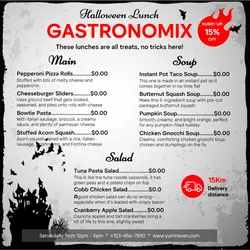 Food Menu Halloween Lunch Instagram Post