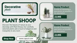 Decorative plant business template design for sales promotion