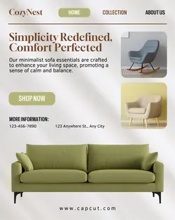 Minimalist Sofa Product Dispay Instagram Portrait